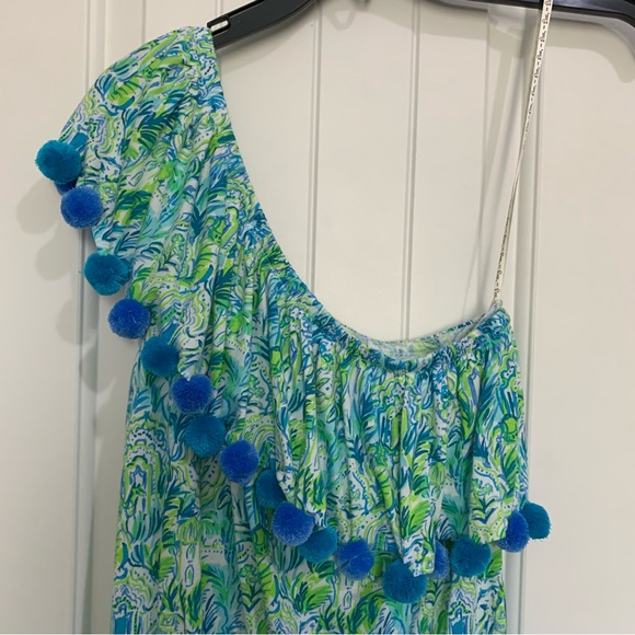 Lilly Pulitzer Idara one-shoulder romper in resort white out to play size S - Picture 4 of 9